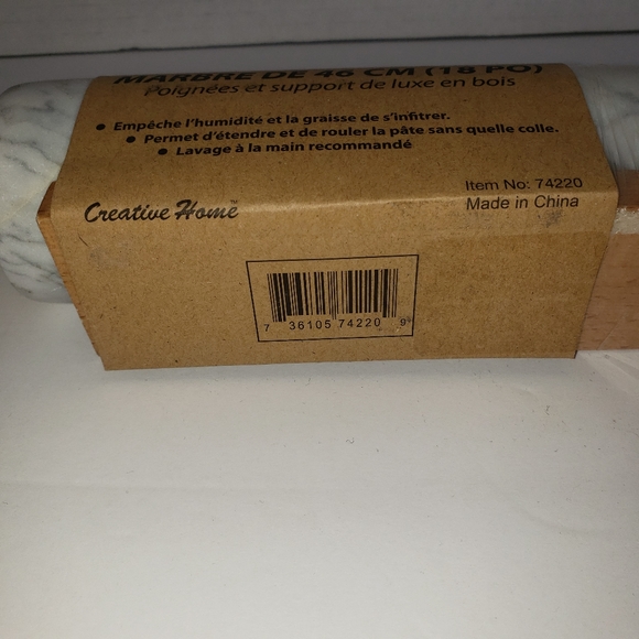 NEW Creative Home 18' Marble Rolling Pin With Cradle - Picture 6 of 9